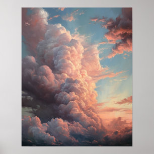 Moody Clouds Art Impressão Poster