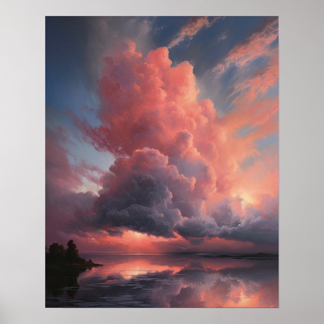 Moody Clouds Art Impressão Poster (Frente)