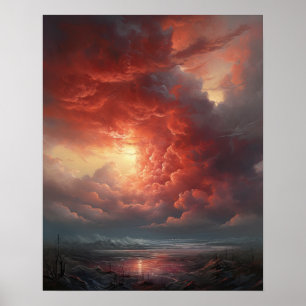 Moody Clouds Art Impressão Poster