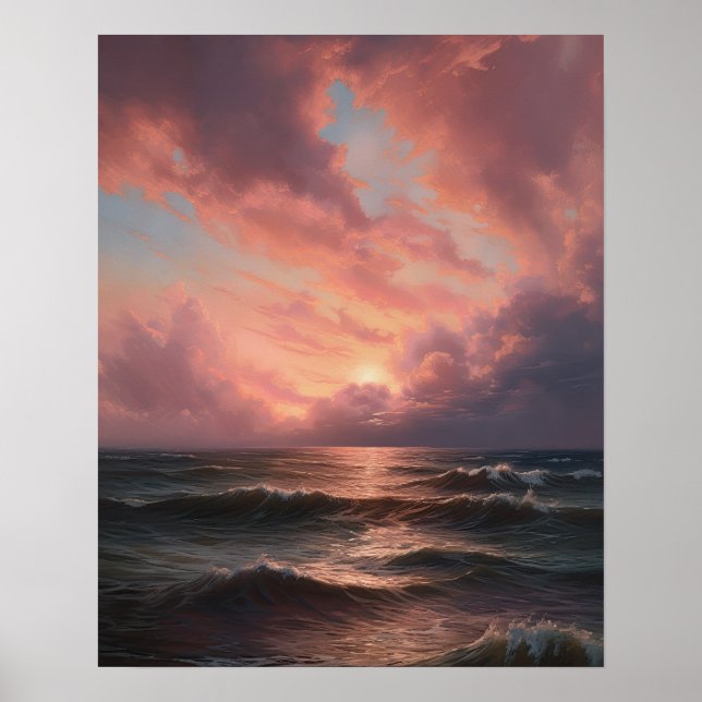 Moody Clouds Art Impressão Poster (Frente)