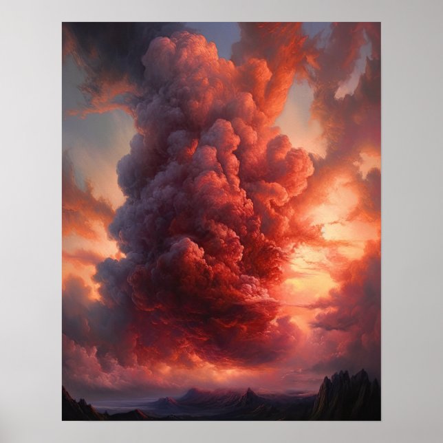 Moody Clouds Art Impressão Poster (Frente)