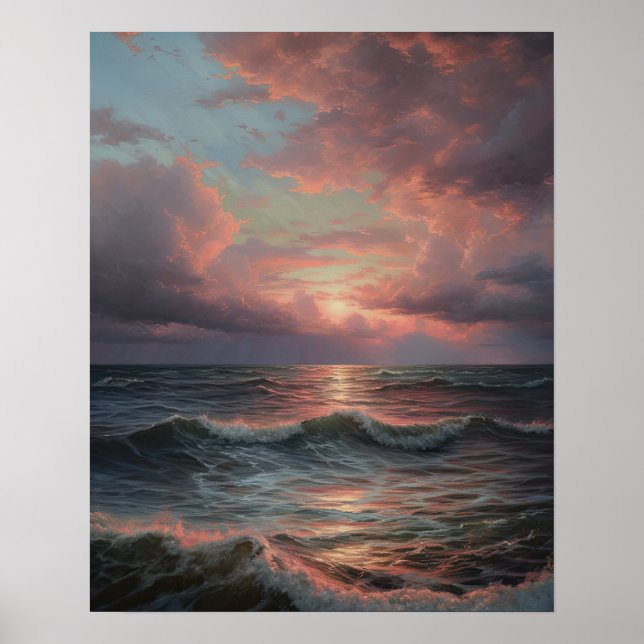 Moody Clouds Art Impressão Poster (Frente)