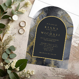 Moody Ink Charcarbont Dourado Abstrato Arch ID988