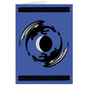 Moon Dragon Fantasy Design - Cartão de Saudação