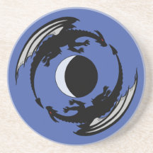 Moon Dragon Fantasy Design Sandstone Porta copos