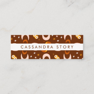 Moon Flowers Modern Pattern Cartão de visita