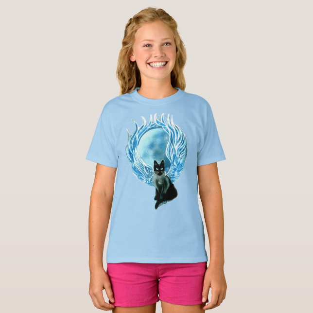 Moon Goddess Fairy Cat T-shirt (Frente Completa)