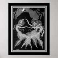 "Moon Madness" Art Deco Impressão ca. 1922