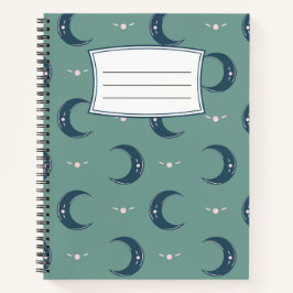 Moon Pattern Spiral Notebook 8.5x11