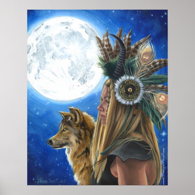 Moon Song Poster Viking Poster Wolf Poster (Frente)