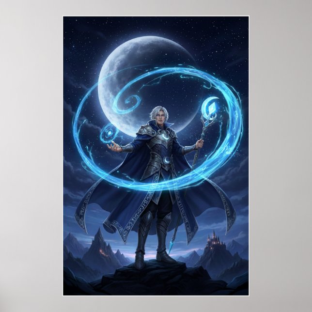 Moonbound Arcane Mage Poster Art (Frente)