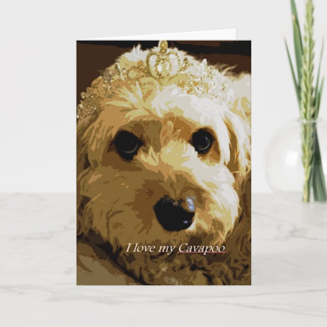 Mooncards, Cavapoo, princesa, cartão do animal de (Frente)