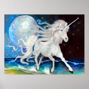 Moonlight Unicorn Poster