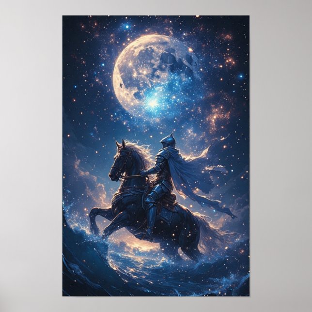  Moonlit Knight Fantasy Poster (Frente)