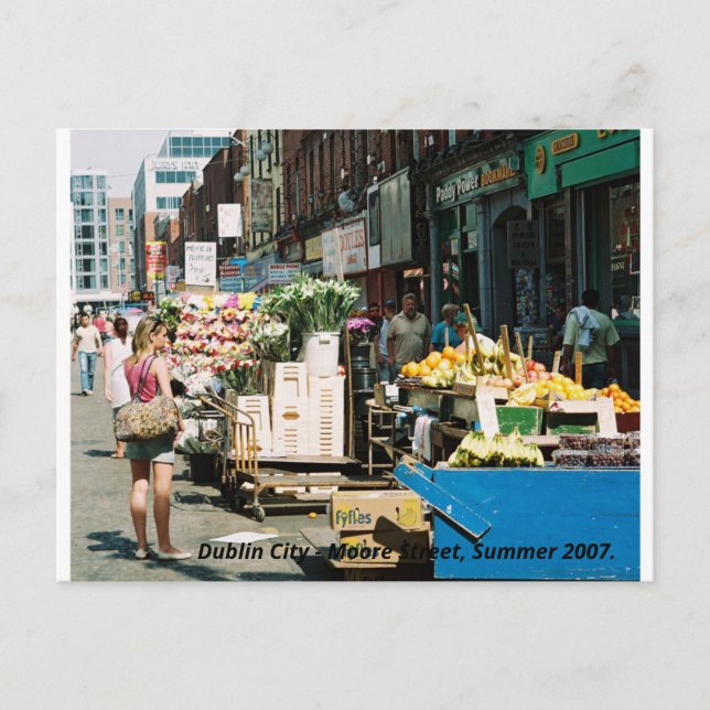 Moore Street Dublin City, Irlanda - Cartão postal  (Frente)