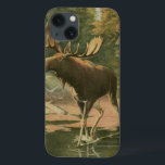 Moose Caminhando na Água<br><div class="desc">Você mora longe da natureza? Essa bela e,  no entanto,  clássica dá uma impressão de paz e as cores do alce que caminha na água são precisas,  o que torna essa imagem muito realista. Obtenha esta arte estilizada da natureza em seus produtos favoritos!</div>