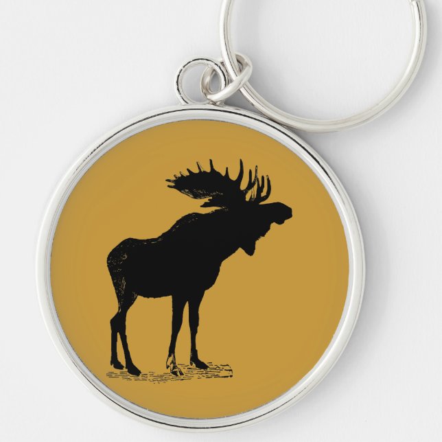 Moose Silhouette Chaveiro (Frente)