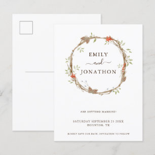 Morangas de Natal Casamento Salvar Data Anúncio