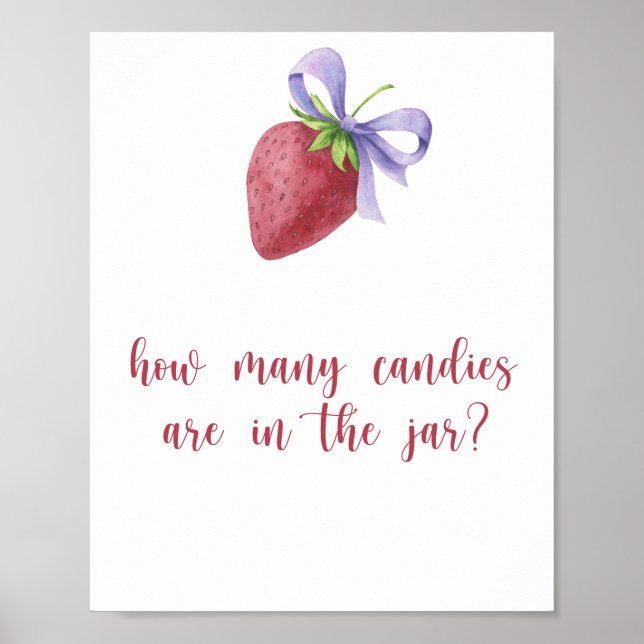 Morango - adivinhem quantos doces Poster (Frente)