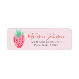 Morango | CHÁ DE FRALDAS | Etiquetas de endereço d