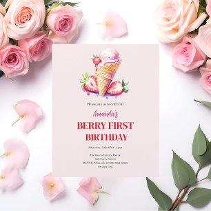 Morango de primeiro aniversario de morango primeir