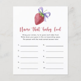 Morango - Diga o nome do jogo de chá de Comida