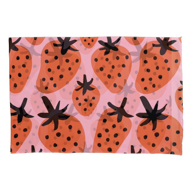 Morango divertido, design sem costura desenhada à  (Frente)