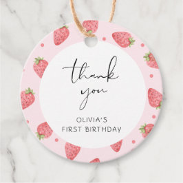 Morango Obrigado Berry Favor, Etiquetas De Present