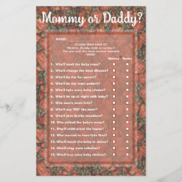 Morangos Adivinham Quem (Mamãe ou Pai) Cartão de J