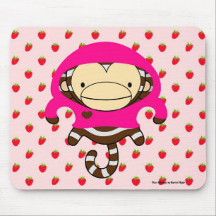 Morangos Mousepad - LULU do macaco de Marte