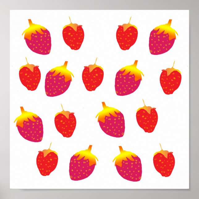 Morangos Vetor Poster (Frente)