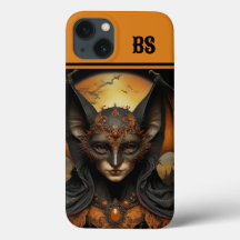 morcego negro e alaranjado