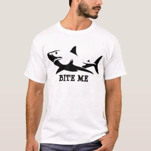 Morda-me tubarão, t-shirt