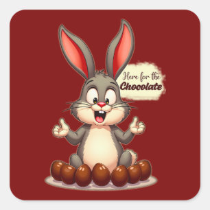 More Chocolate – Funny Easter Bunny - Autocolante