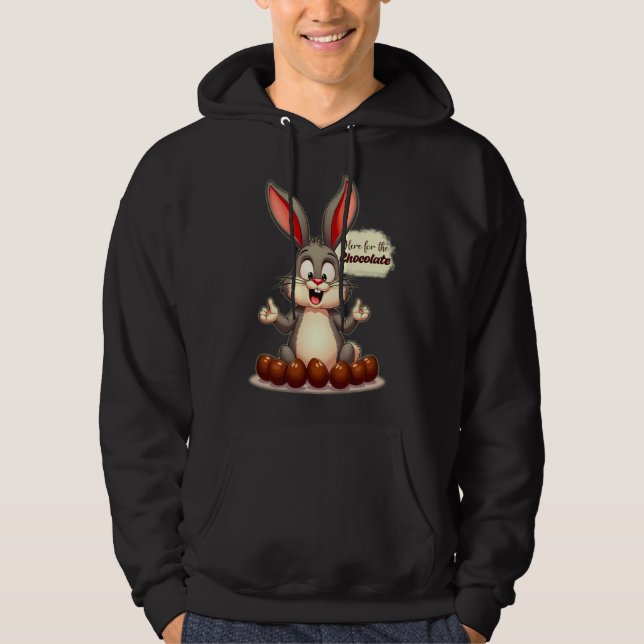 More Chocolate – Funny Easter Bunny - moletom (Frente)