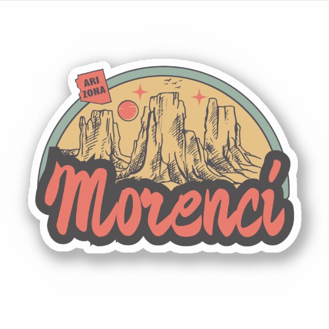Morenci, Arizona  Adesivo (Frente)