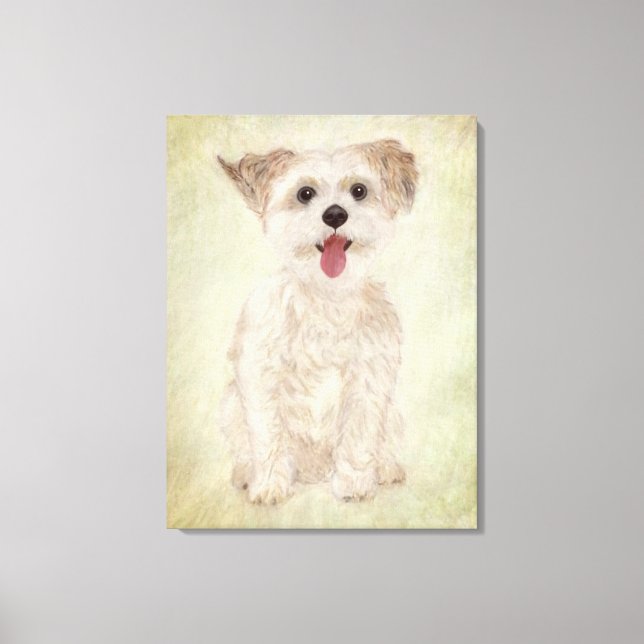 Morkie Dog Premium Canvas (Frente)