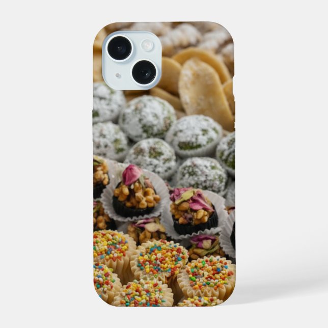 Moroccan Sweets Dessert Pattern iPhone Case  (Verso)