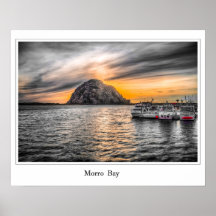 Morro Bay Em Dusk Poster