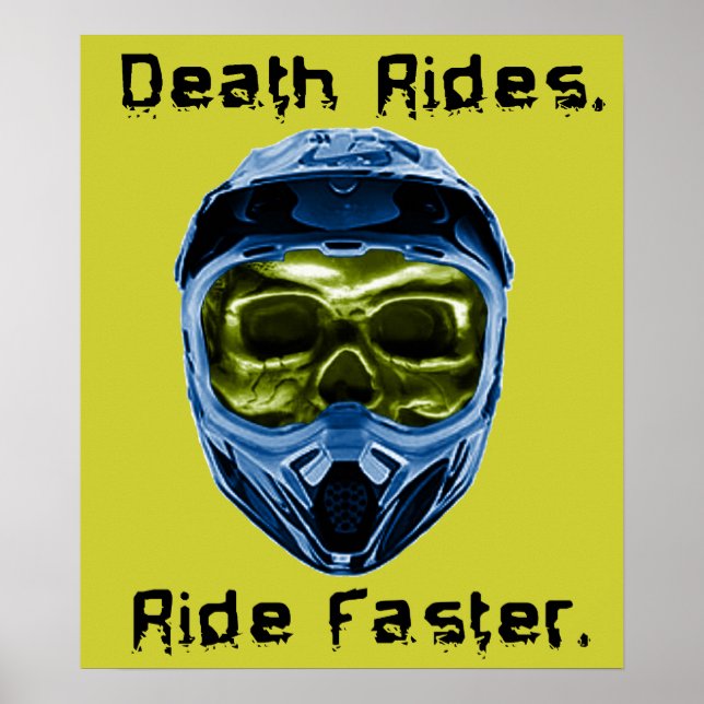 Morte Anda De Moto Motocross Poster (Frente)