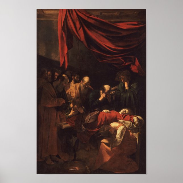 Morte da Virgem por Caravaggio - Poster (Frente)