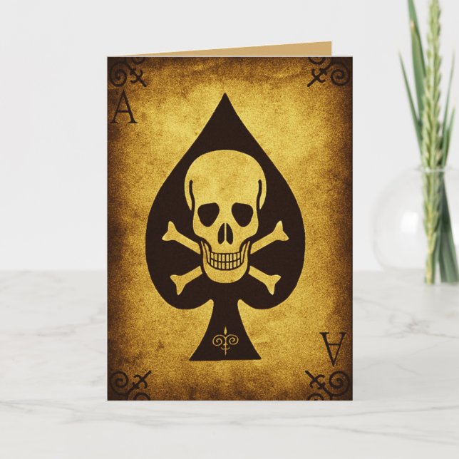 morte do cartão de saudação de espadas (Frente)