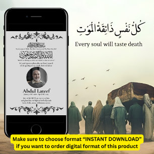 Morte Muçulmana Anúncio de Male Janaza Prayer