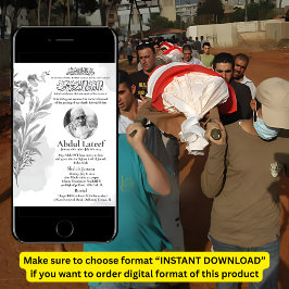 Morte Muçulmana Anúncio de Male Janaza Prayer