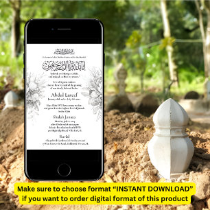 Morte Muçulmana Anúncio de Male Janaza Prayer