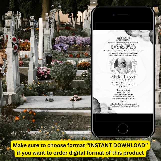 Morte Muçulmana Anúncio de Male Janaza Prayer (Criador carregado)