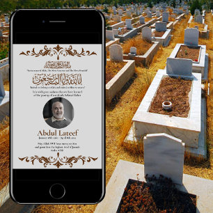 Morte Muçulmana Anúncio de Male Janaza Prayer