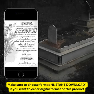 Morte Muçulmana Anúncio de Male Janaza Prayer