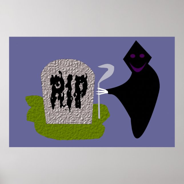 Morte no Poster do Cemitério de Halloween (Frente)