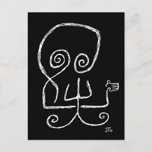 "Morte Odeia Despedidas" (Preto) - Cartão postal (Frente)